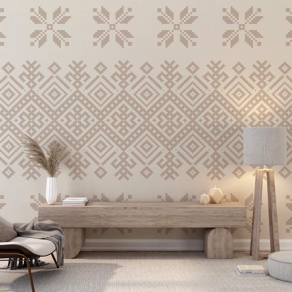 Frise géométrique et fleurettes — intérieur 3