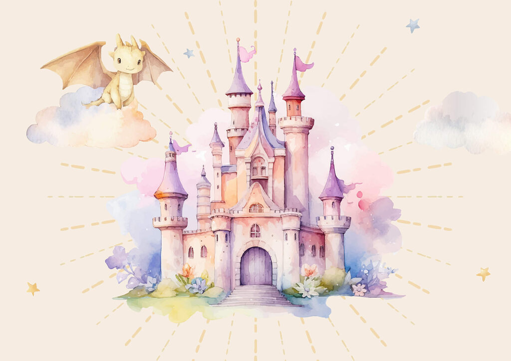 Château aux hautes tours — motif complet