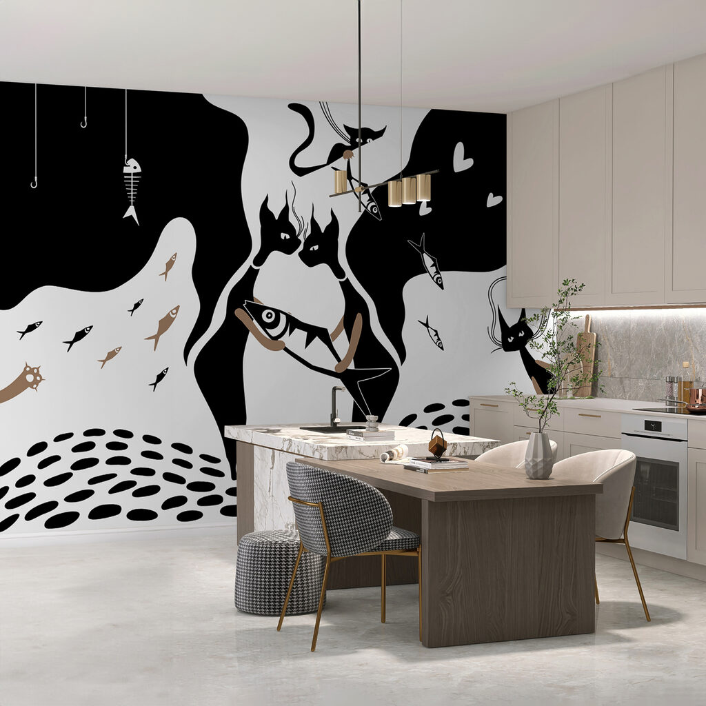 Chats, poissons et cœurs — intérieur 1