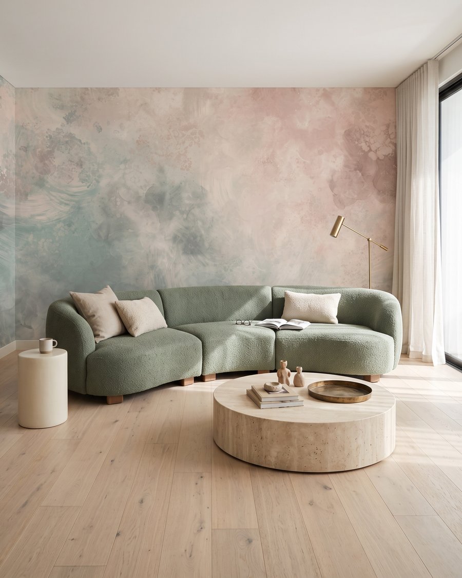 Voile pastel dans un intérieur