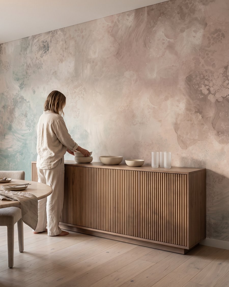 Voile pastel dans un intérieur