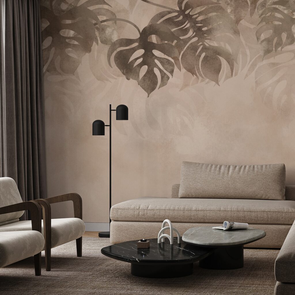 Feuillage tropical en couches — intérieur 2