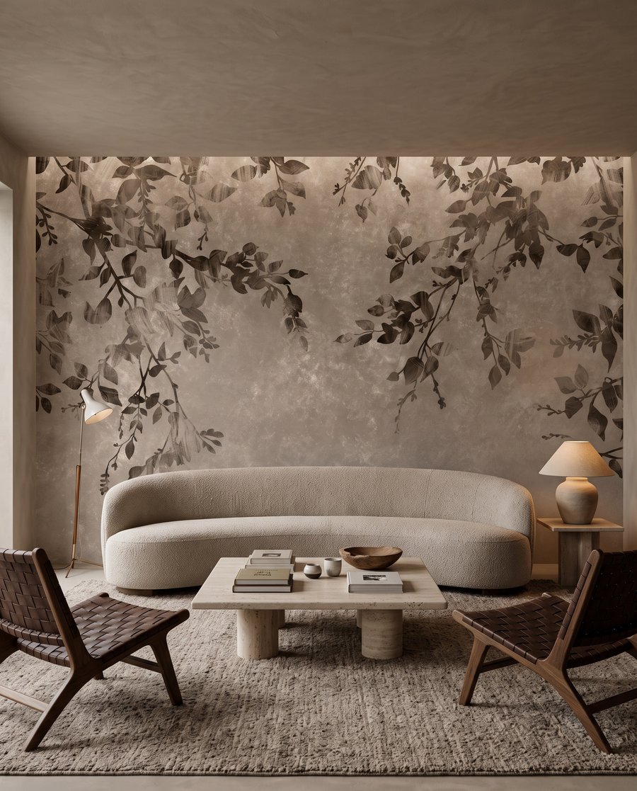 Rameaux en bordure dans un intérieur