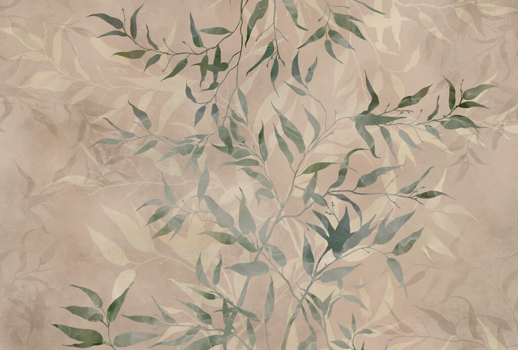 Brindilles et feuilles — motif complet