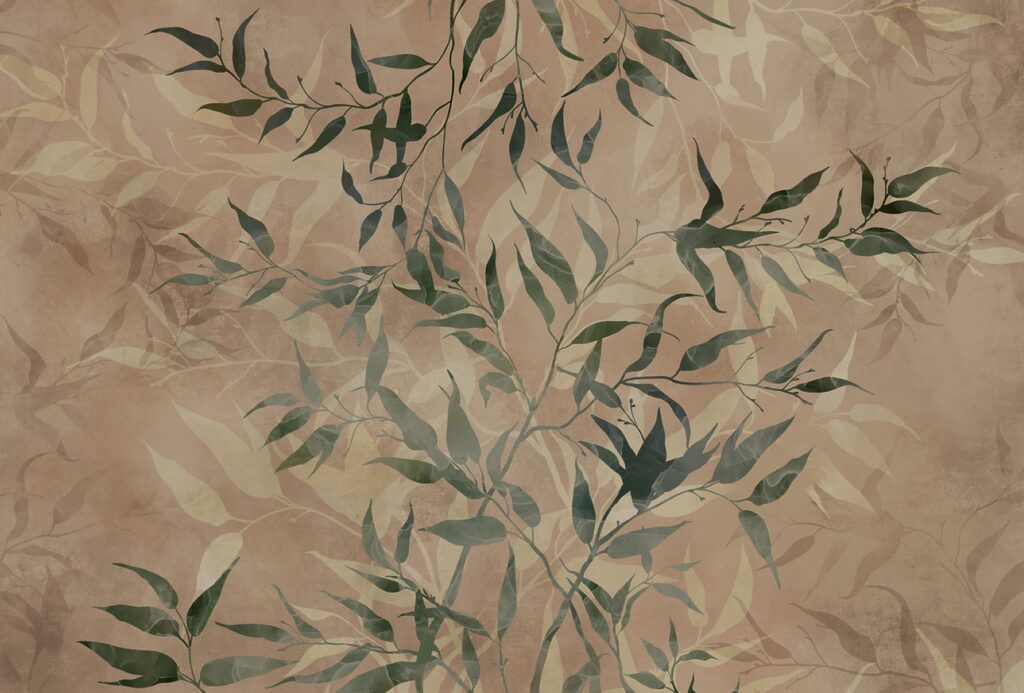 Brindilles et feuilles — motif complet