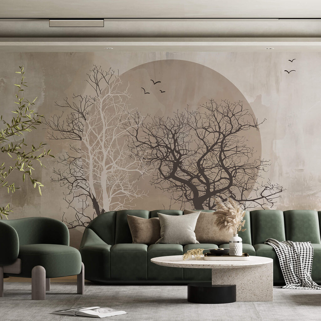 Arbres devant le soleil — intérieur 1
