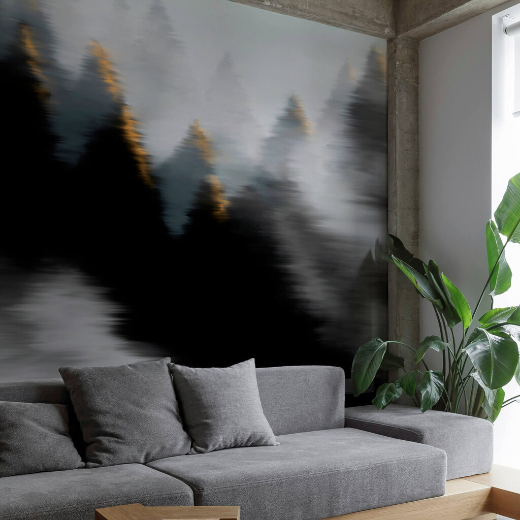 Pentes boisées estompées — intérieur 3
