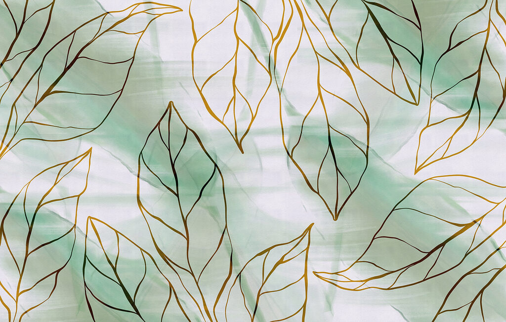 Feuilles entremêlées — motif complet