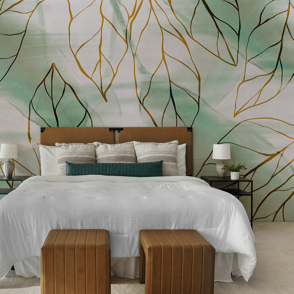 Feuilles entremêlées dans un intérieur