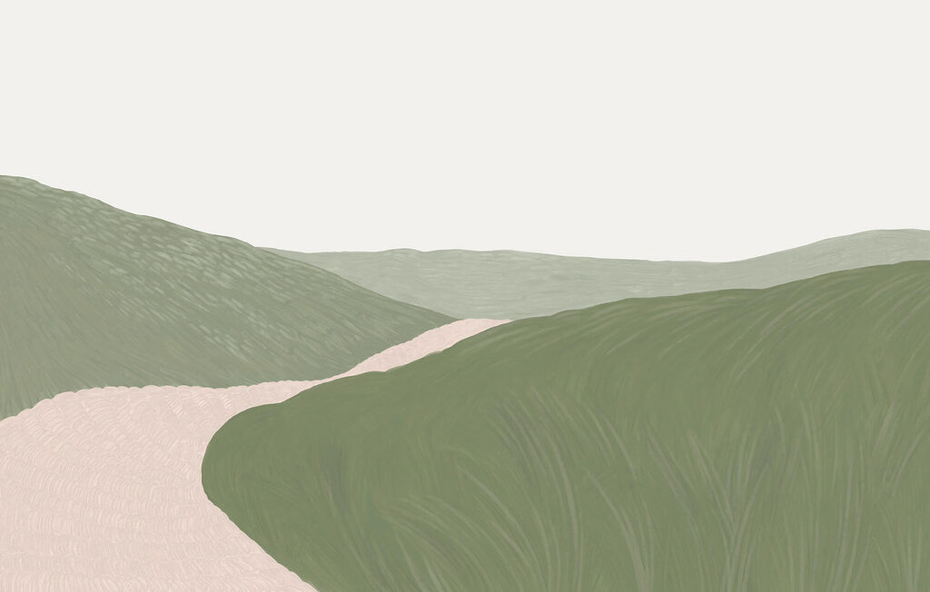 Chemin vers la colline — motif complet