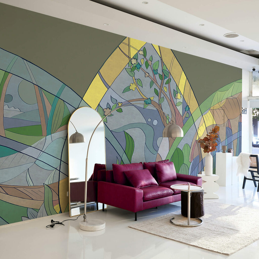 Feuillage façon vitrail — intérieur 3