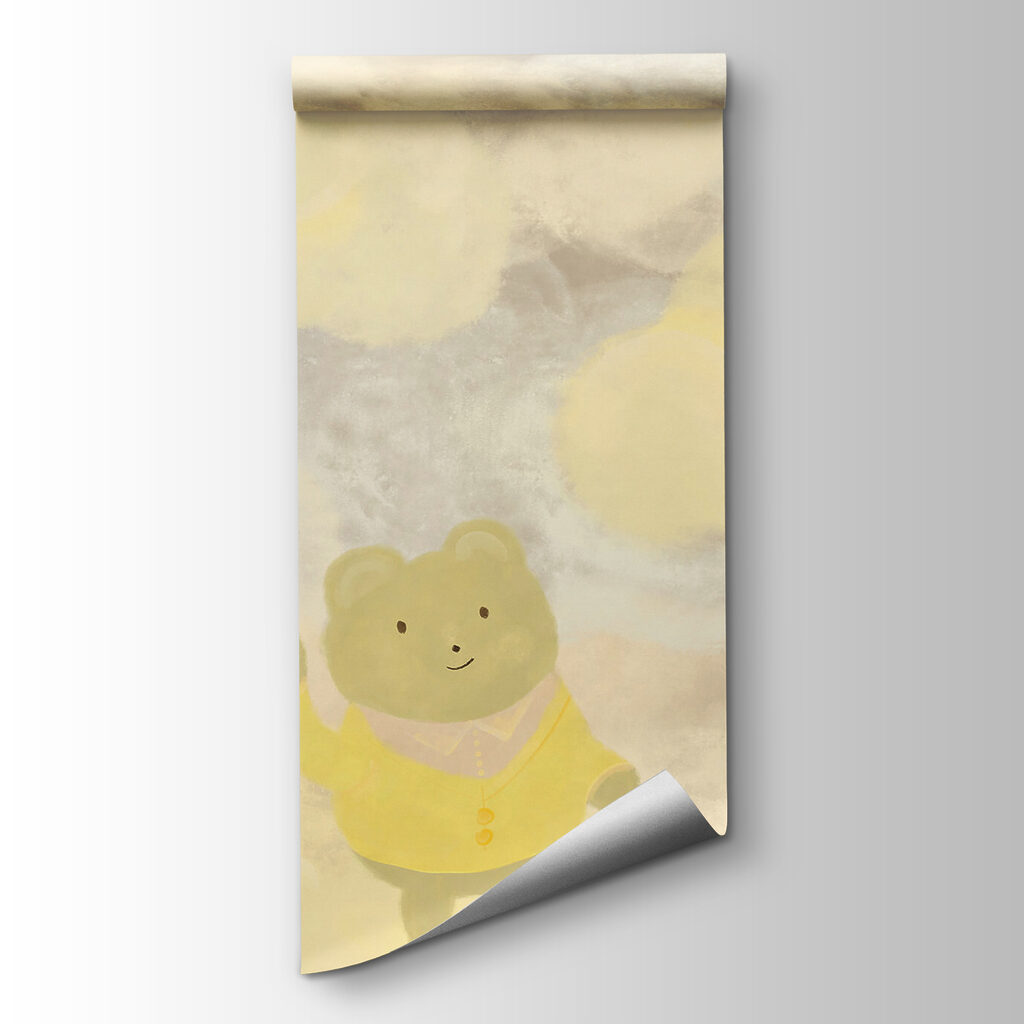 Animaux sur nuages jaunes — vue du produit