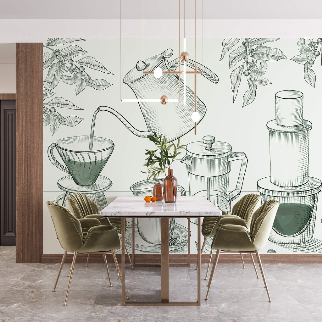 Rituel du café dessiné — intérieur 2
