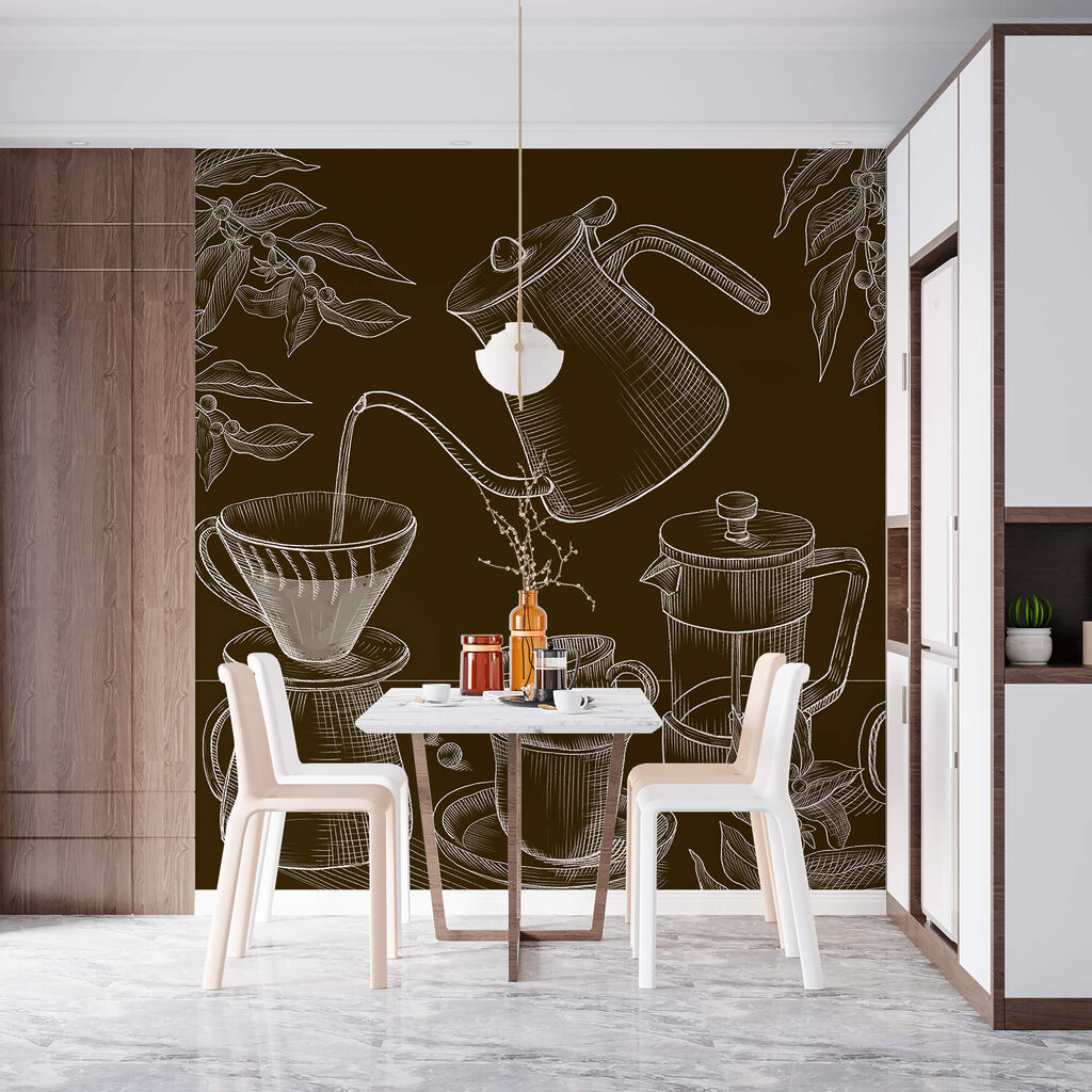 Rituel du café dessiné — intérieur 2