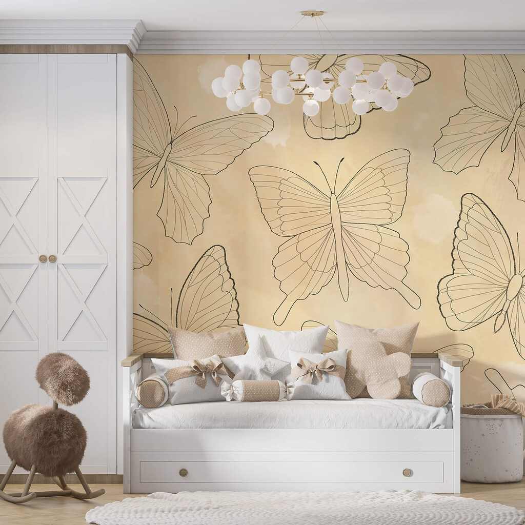 Papillons au trait fin — intérieur 1