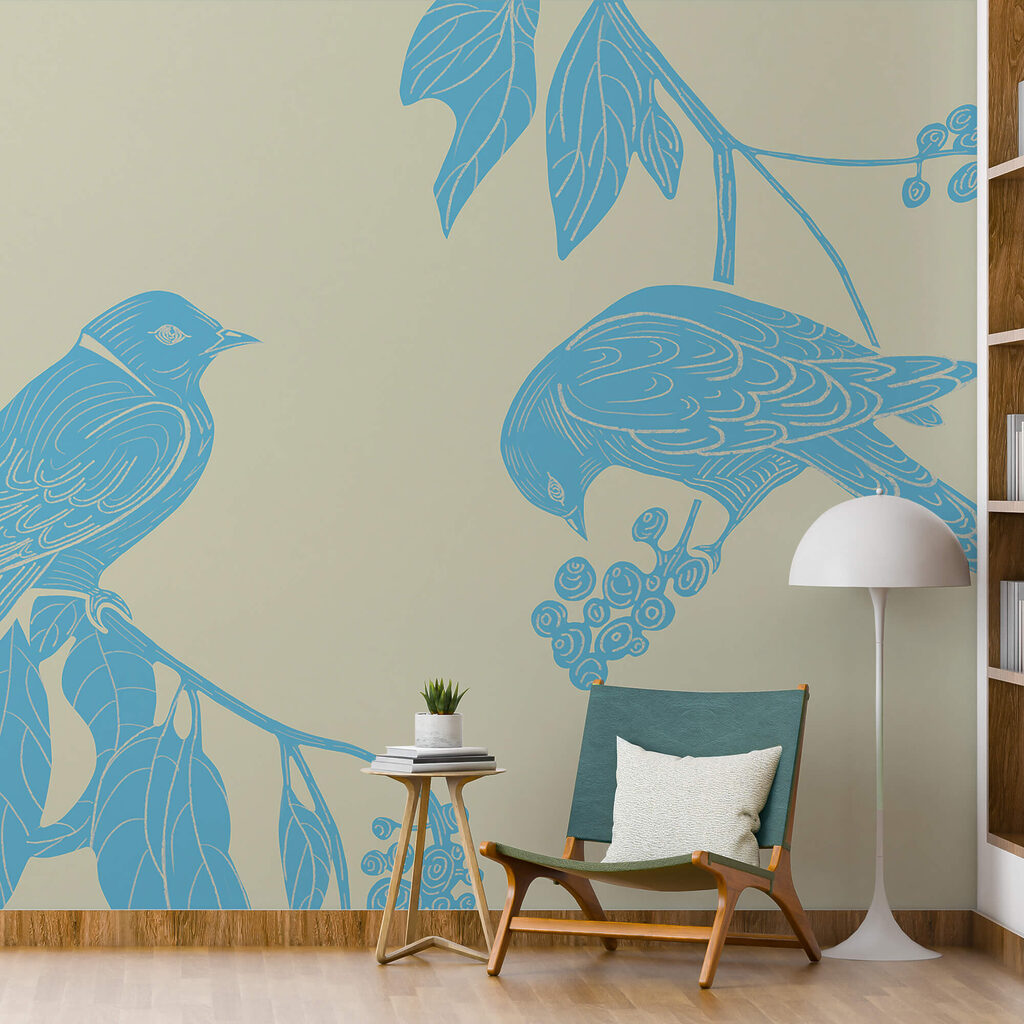 Oiseaux parmi les baies — intérieur 2