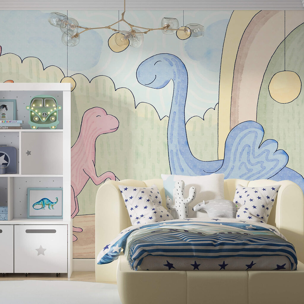 Dinosaures sous l’arc-en-ciel — intérieur 2
