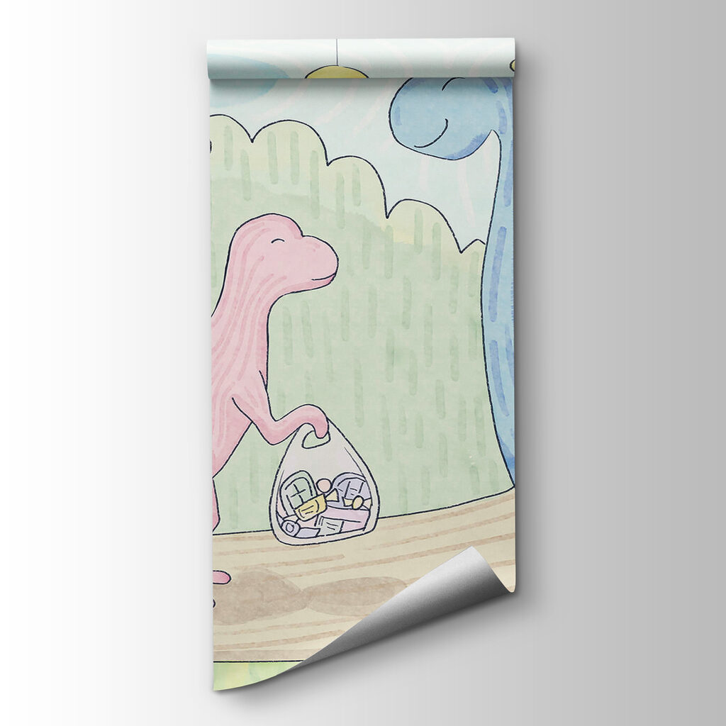 Dinosaures sous l’arc-en-ciel — vue du produit