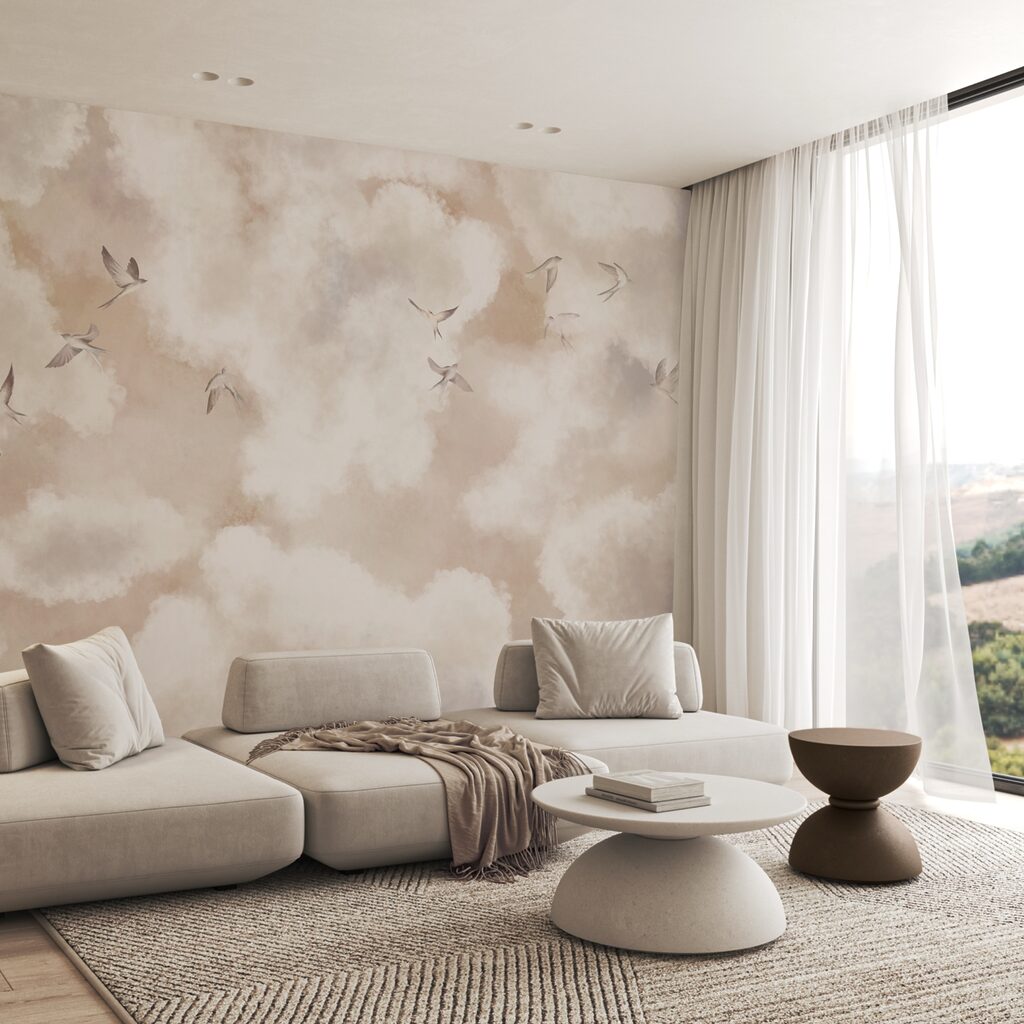 Oiseaux parmi les nuages — intérieur 1