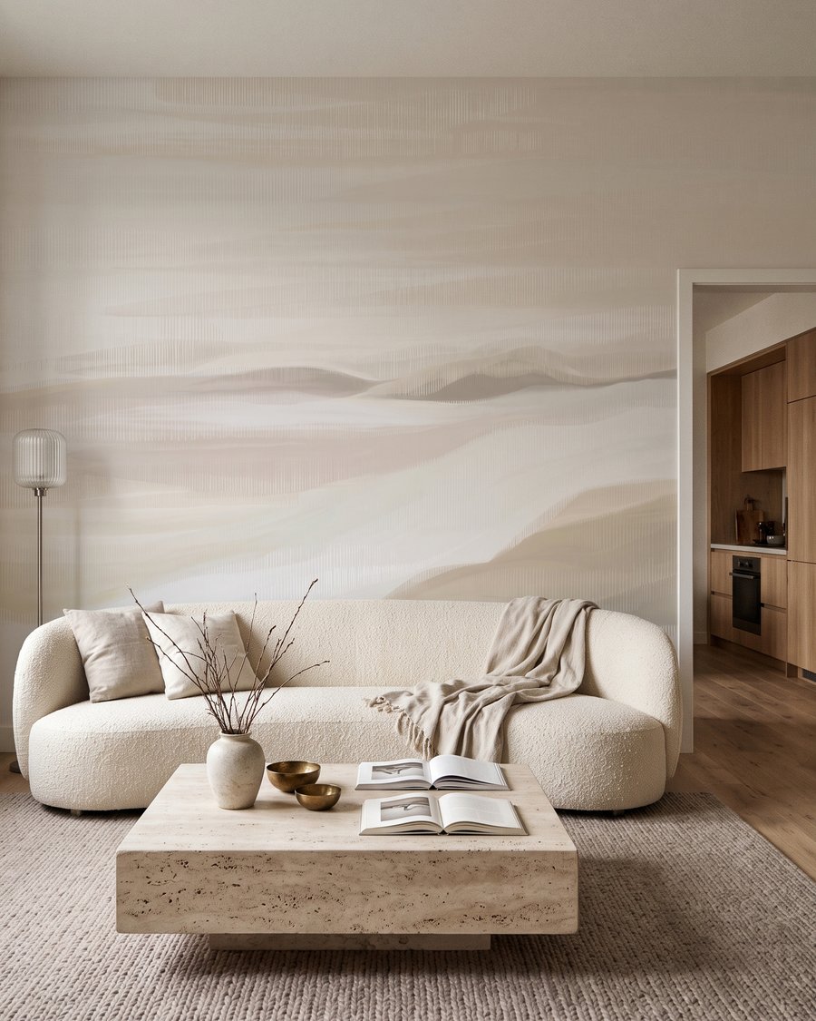 Larges touches à l’horizon dans un intérieur