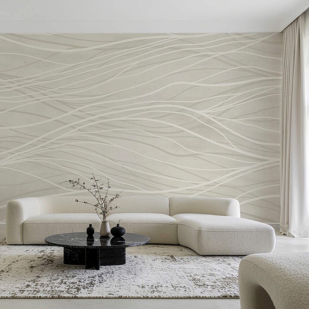 Réseau de lignes claires dans un intérieur