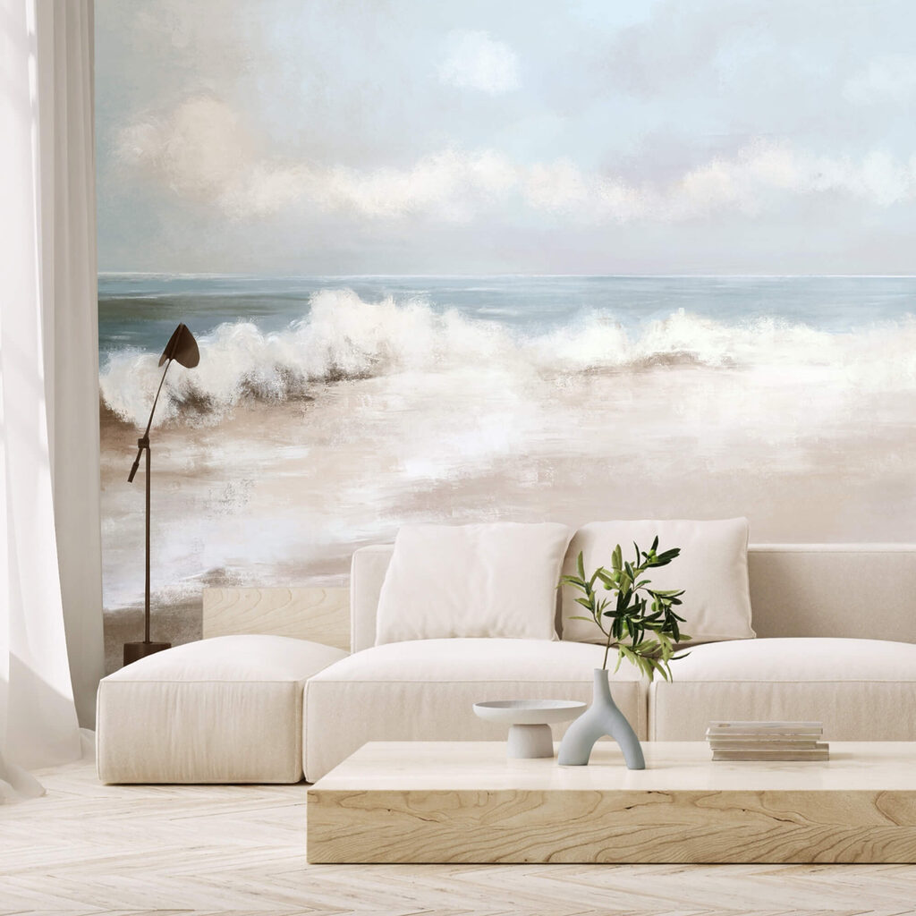 Vagues sur le sable dans un intérieur