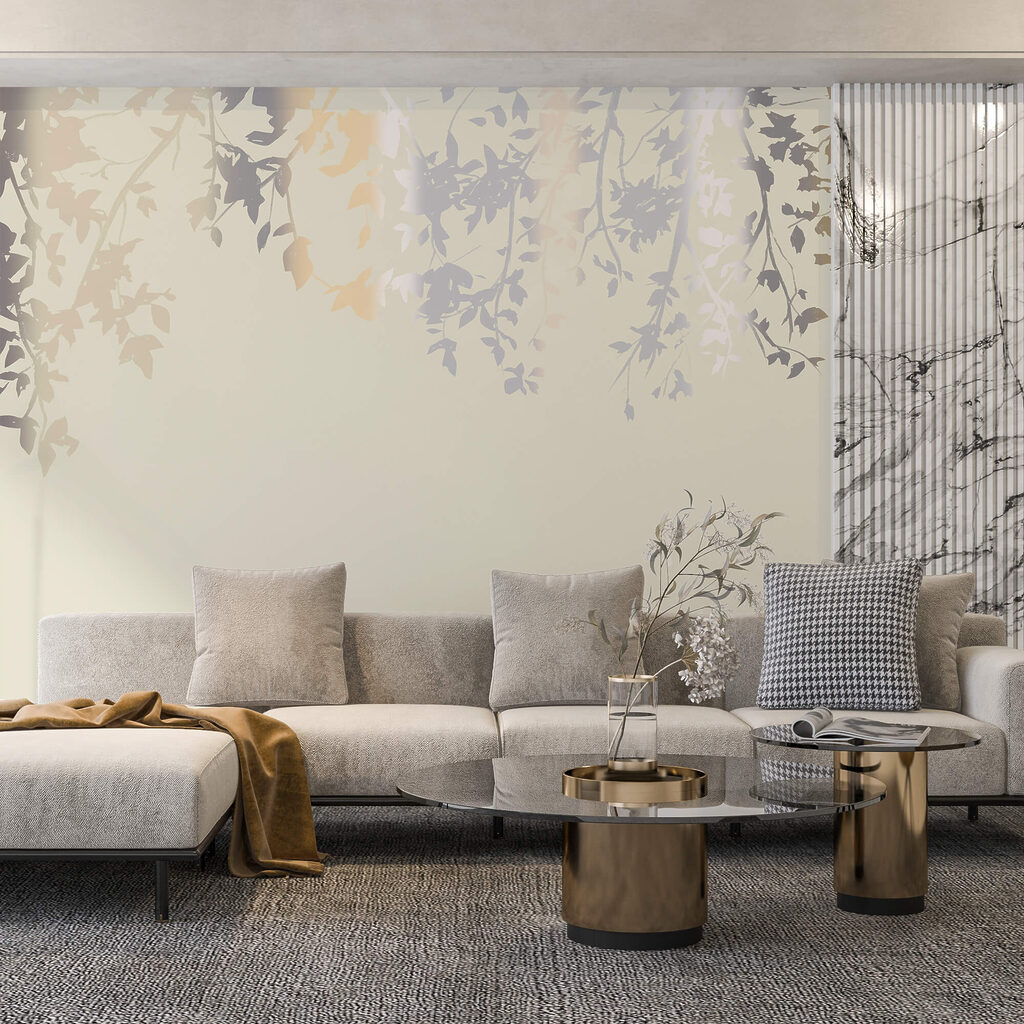 Feuillage retombant dans un intérieur