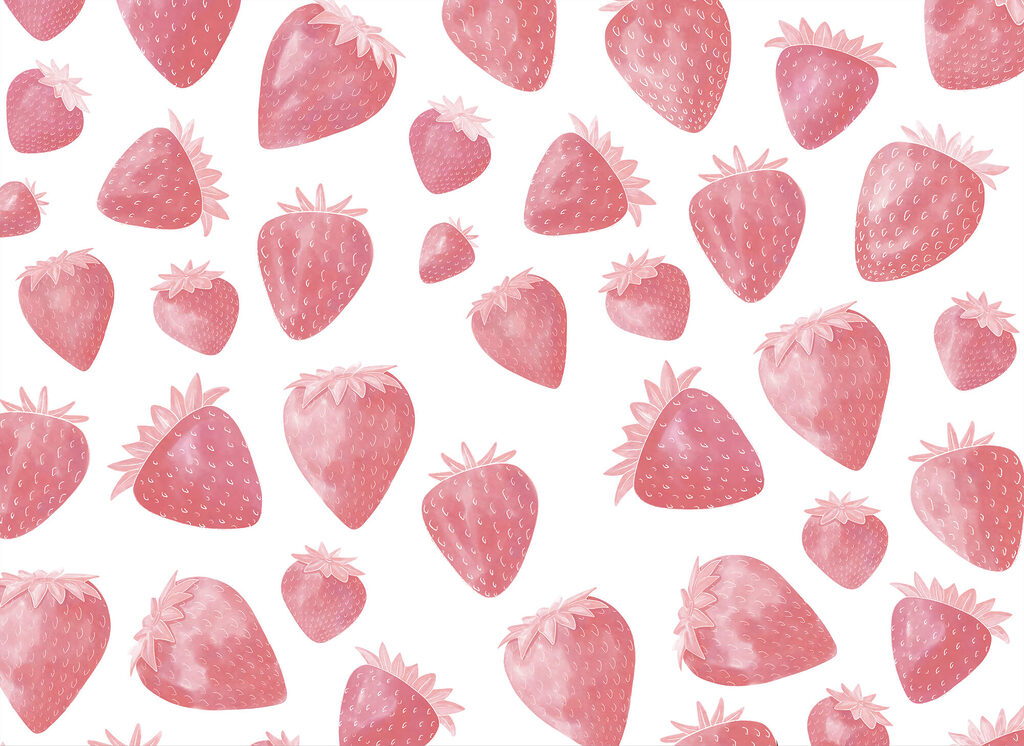 Semis de fraises — motif complet