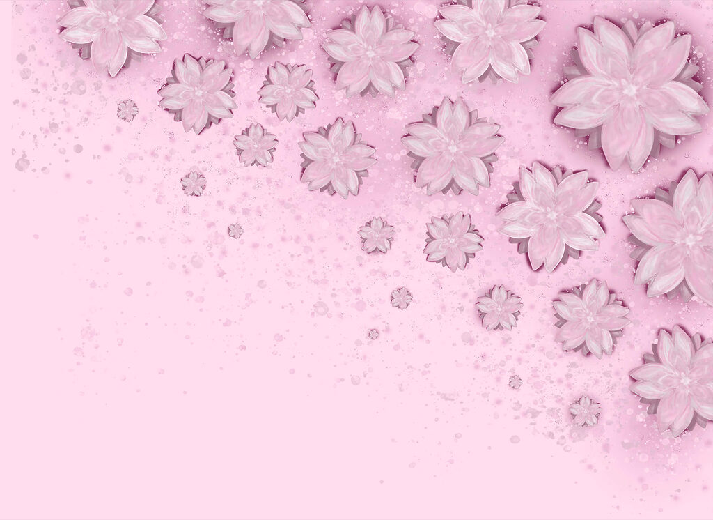 Pluie de fleurs — motif complet