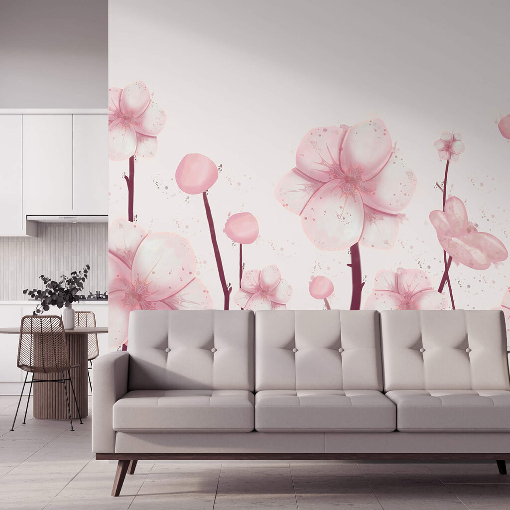 Fleurettes qui s’élancent dans un intérieur