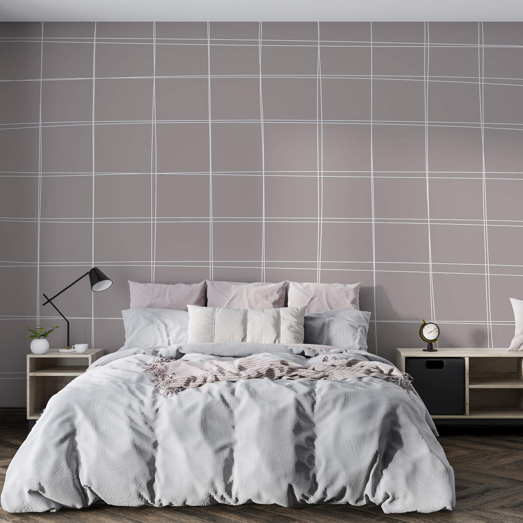 Quadrillage gris et blanc — intérieur 1