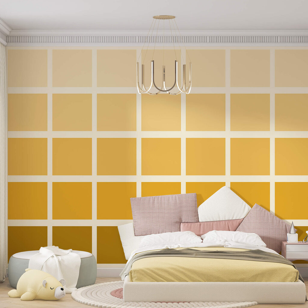 Carrés en dégradé dans un intérieur
