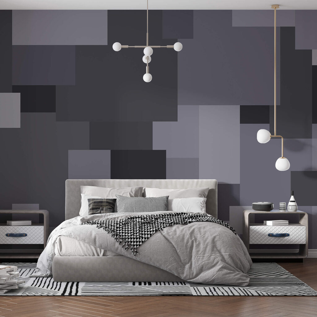 Carrés gris empilés — intérieur 1