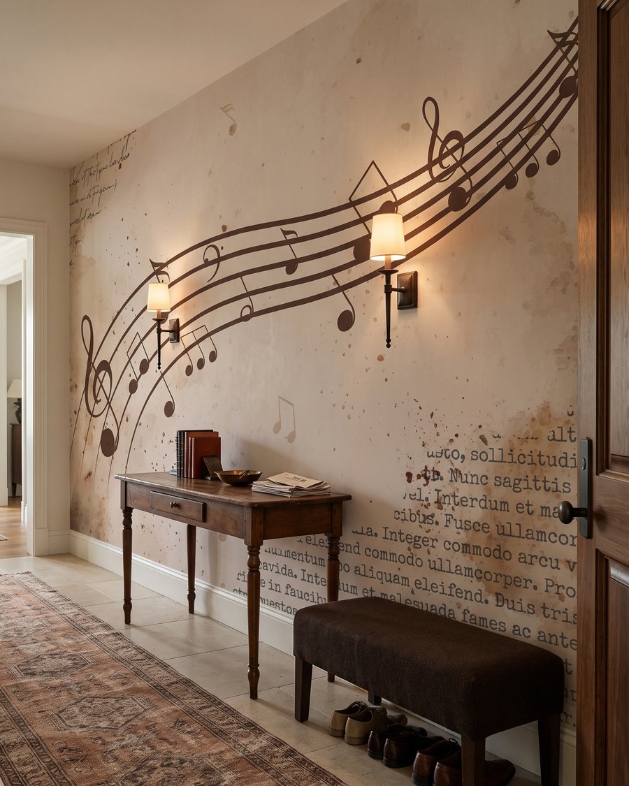 Partition ondulée dans un intérieur