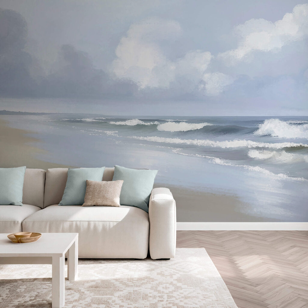 Ressac sous ciel bleu dans un intérieur