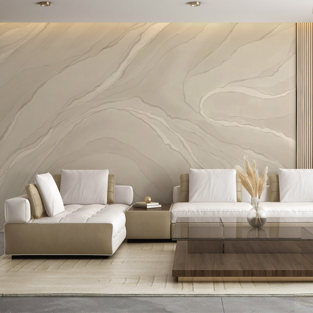Veines claires couleur sable dans un intérieur