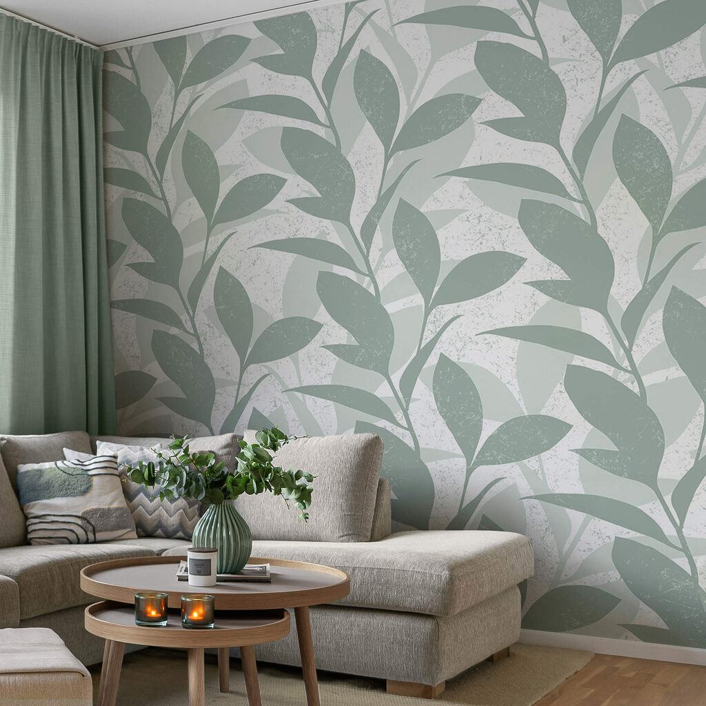 Petites feuilles en cadence dans un intérieur