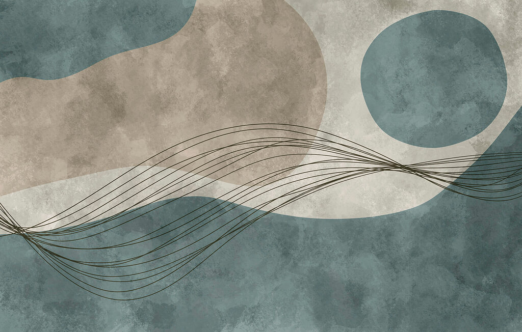 Cercle bleu et lignes — motif complet