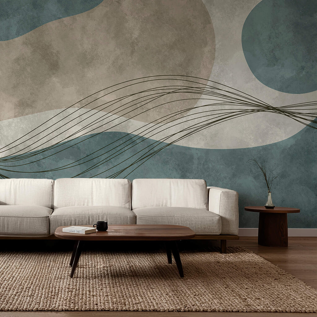 Cercle bleu et lignes — intérieur 1