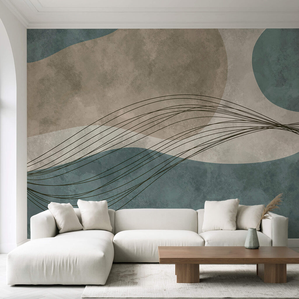 Cercle bleu et lignes — intérieur 2