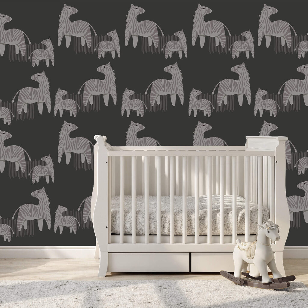 Chevaux sur fond noir — intérieur 2