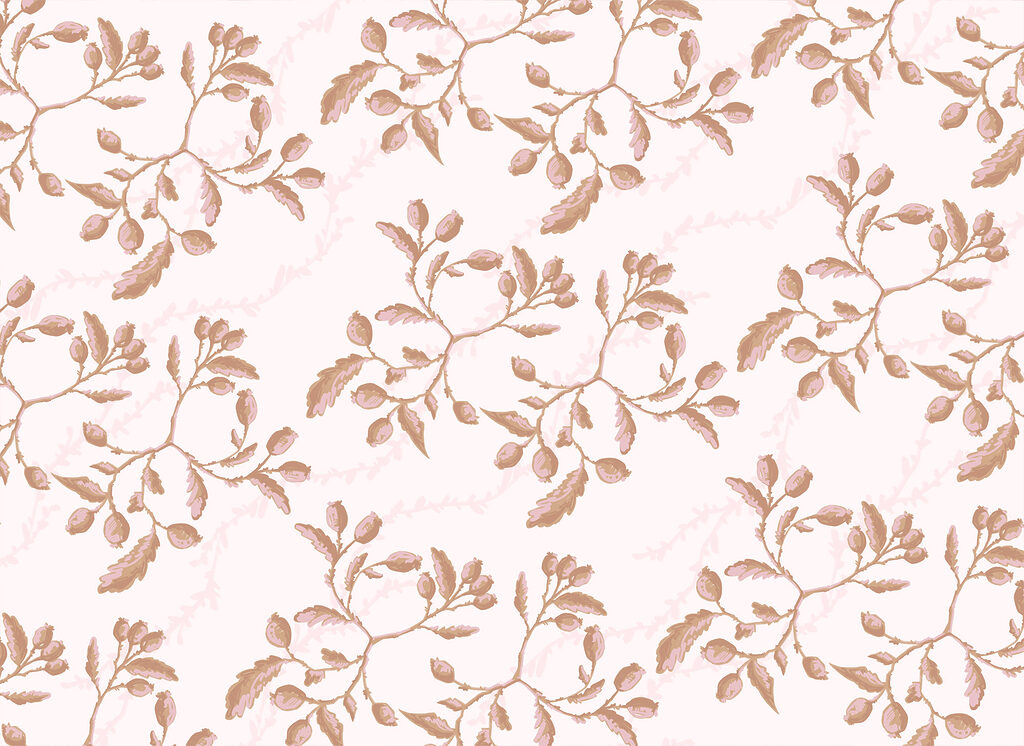 Brindilles fleuries — motif complet