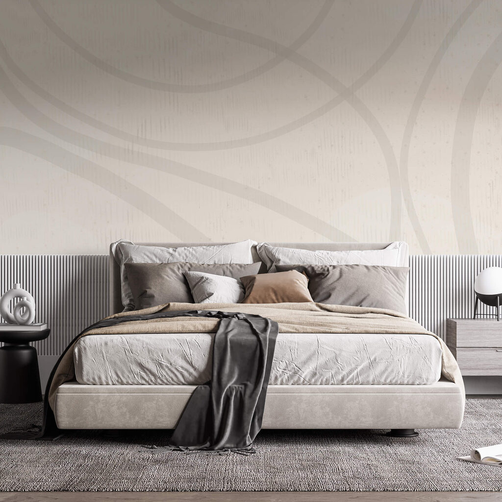 Lignes courbes sur blanc — intérieur 2