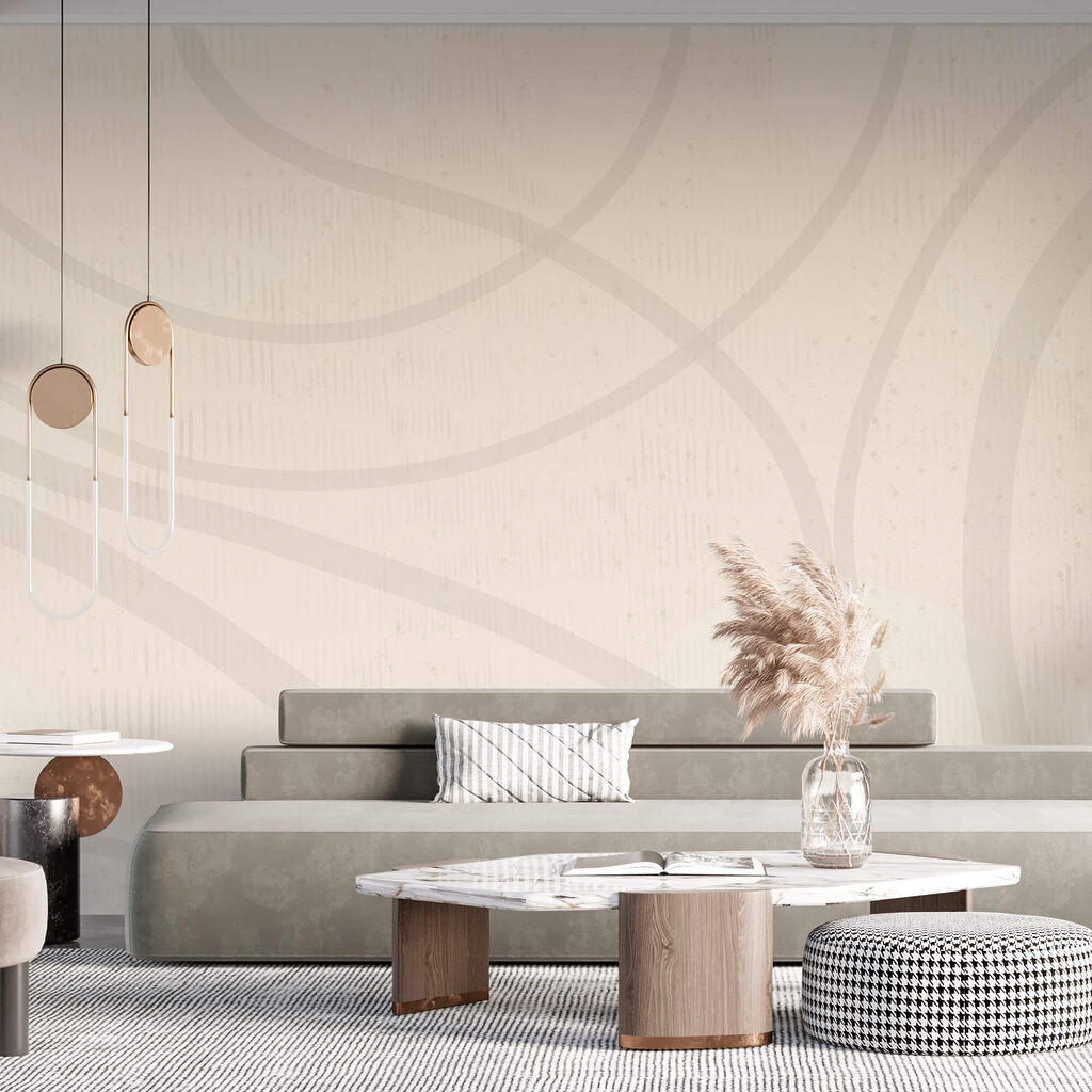 Lignes courbes sur blanc — intérieur 1