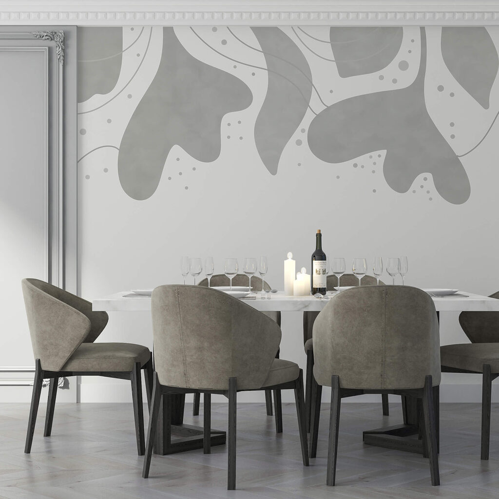 Feuilles suspendues dans un intérieur