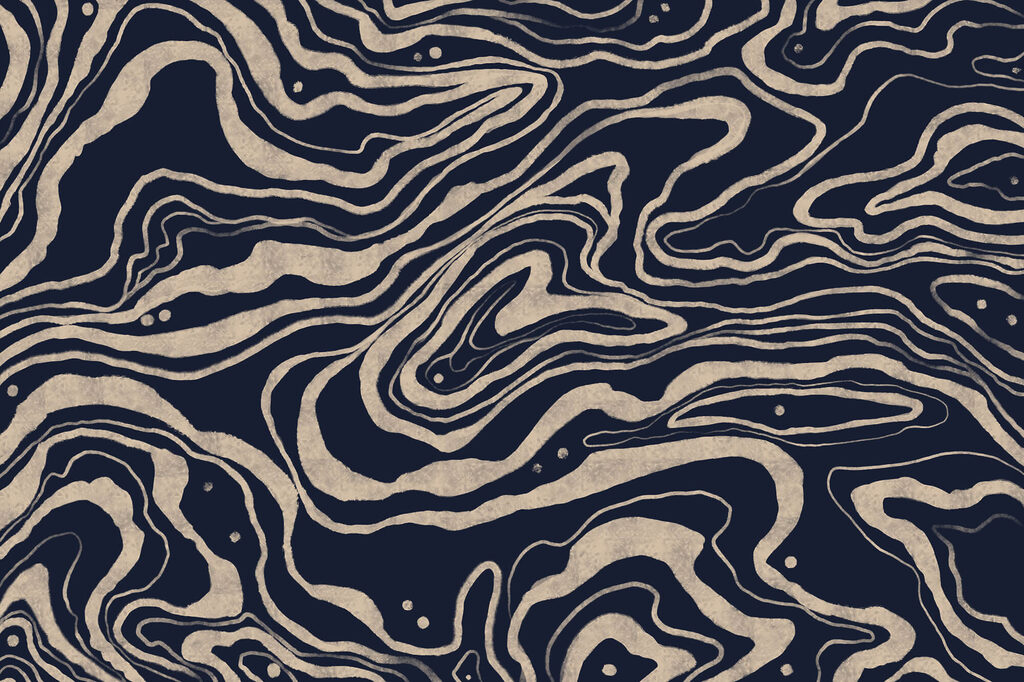 Vagues de fins contours — motif complet