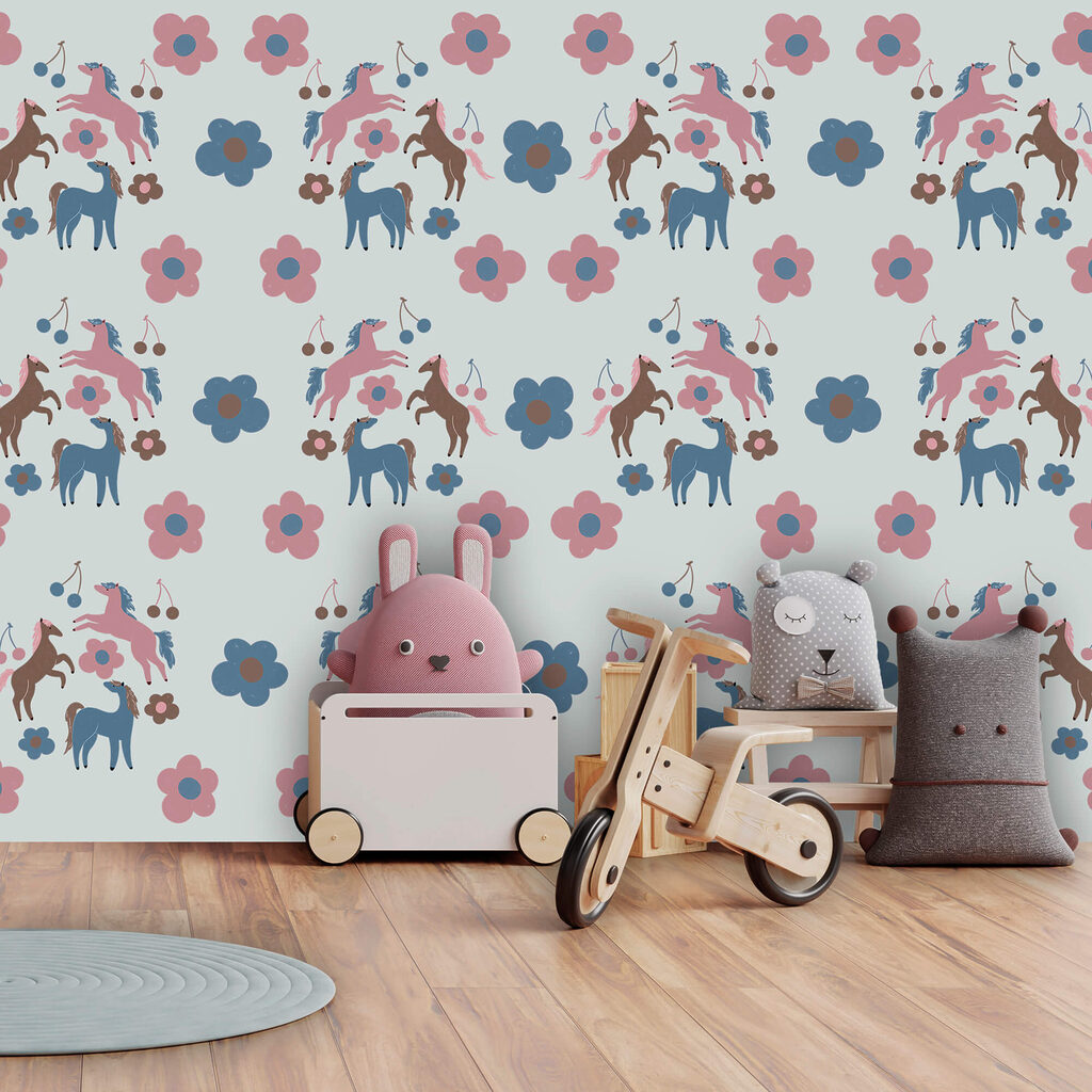 Petits chevaux et fleurs — intérieur 2