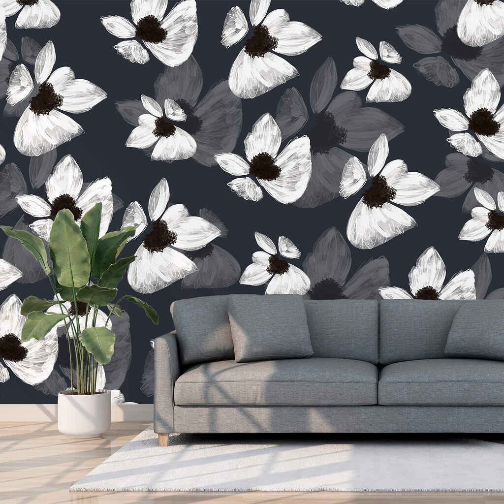 Semis de fleurs blanches — intérieur 1