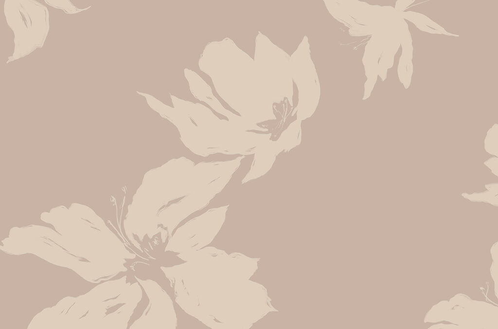 Fleurs en silhouette — motif complet