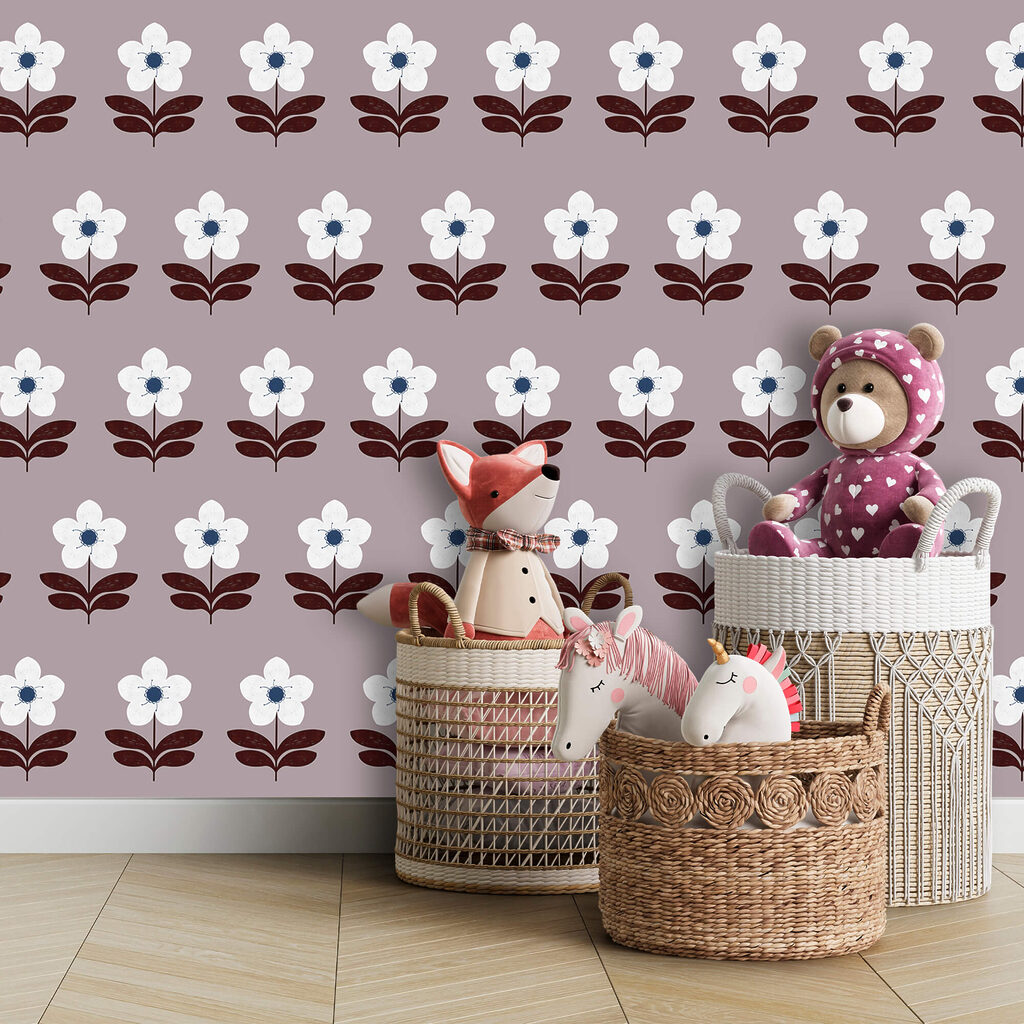 Fleurs blanches, feuilles brunes — intérieur 2